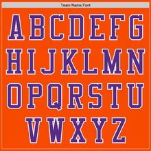 Load image into Gallery viewer, Custom Orange Purple-White Bomber Varsity Letterman Zipper Jacket