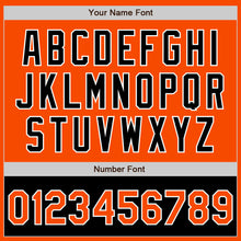 Load image into Gallery viewer, Custom Orange White-Black Bomber Varsity Letterman Two Tone Zipper Jacket