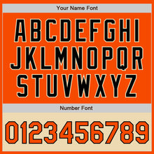 Load image into Gallery viewer, Custom Orange Black-Cream Bomber Varsity Letterman Two Tone Zipper Jacket