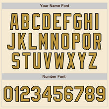 Load image into Gallery viewer, Custom Cream Old Gold-Black Bomber Varsity Letterman Zipper Jacket