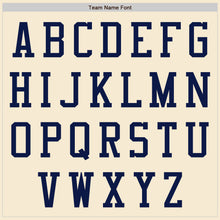 Load image into Gallery viewer, Custom Cream Navy-White Bomber Varsity Letterman Zipper Jacket