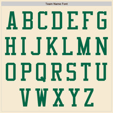 Load image into Gallery viewer, Custom Cream Kelly Green-White Bomber Varsity Letterman Zipper Jacket