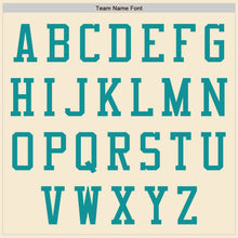 Load image into Gallery viewer, Custom Cream Teal-White Bomber Varsity Letterman Zipper Jacket