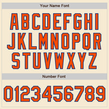 Load image into Gallery viewer, Custom Cream Royal-Orange Bomber Varsity Letterman Zipper Jacket