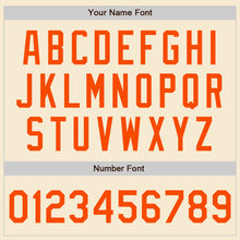 Load image into Gallery viewer, Custom Cream Orange Kelly Green-White Bomber Varsity Letterman Zipper Jacket