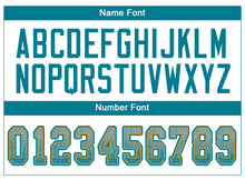 Load image into Gallery viewer, Custom Light Gray Teal-Old Gold Drift Fashion Football Jersey