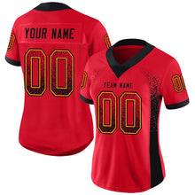 Load image into Gallery viewer, Custom Scarlet Black-Gold Drift Fashion Football Jersey