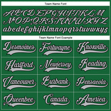 Load image into Gallery viewer, Custom Kelly Green Gray-Black Hockey Lace Neck Jersey