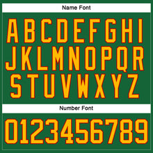 Load image into Gallery viewer, Custom Kelly Green Gold-Red Hockey Lace Neck Jersey