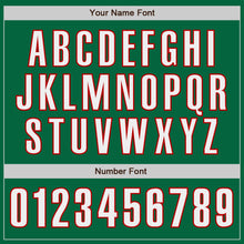 Load image into Gallery viewer, Custom Kelly Green White-Red Authentic Baseball Jersey