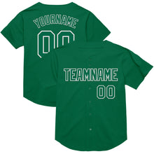 Load image into Gallery viewer, Custom Kelly Green White Mesh Authentic Throwback Baseball Jersey