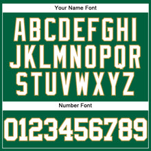 Load image into Gallery viewer, Custom Kelly Green White-Old Gold Mesh Authentic Throwback Baseball Jersey