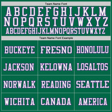 Load image into Gallery viewer, Custom Kelly Green Purple-White Mesh Authentic Throwback Football Jersey