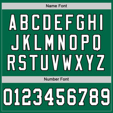 Load image into Gallery viewer, Custom Kelly Green White-Black Mesh Authentic Throwback Football Jersey