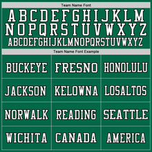 Load image into Gallery viewer, Custom Kelly Green Black-White Mesh Authentic Throwback Football Jersey