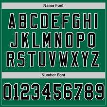 Load image into Gallery viewer, Custom Kelly Green Black-White Mesh Authentic Throwback Football Jersey