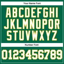 Load image into Gallery viewer, Custom Kelly Green White-Yellow Authentic Football Jersey