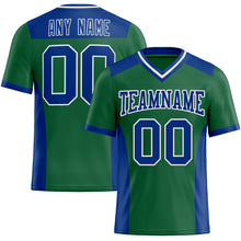 Load image into Gallery viewer, Custom Kelly Green Royal-White Authentic Football Jersey