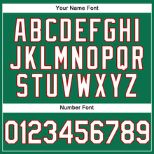 Load image into Gallery viewer, Custom Stitched Kelly Green White-Red Sports Pullover Sweatshirt Hoodie