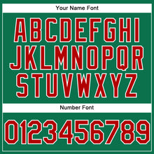 Load image into Gallery viewer, Custom Stitched Kelly Green Red-White Sports Pullover Sweatshirt Hoodie