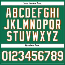 Load image into Gallery viewer, Custom Stitched Kelly Green White-Orange Sports Pullover Sweatshirt Hoodie