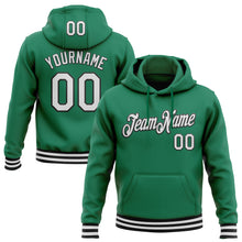 Load image into Gallery viewer, Custom Stitched Kelly Green White-Black Sports Pullover Sweatshirt Hoodie