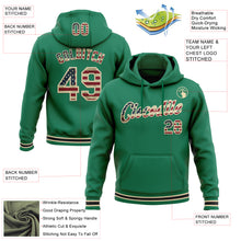 Load image into Gallery viewer, Custom Stitched Kelly Green Vintage USA Flag-Cream Sports Pullover Sweatshirt Hoodie