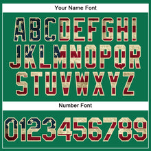 Load image into Gallery viewer, Custom Stitched Kelly Green Vintage USA Flag-Cream Sports Pullover Sweatshirt Hoodie