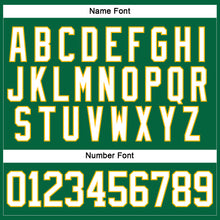 Load image into Gallery viewer, Custom Kelly Green White-Gold Hockey Lace Neck Jersey