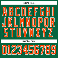 Load image into Gallery viewer, Custom Kelly Green Orange-White Hockey Lace Neck Jersey