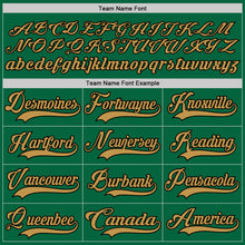 Load image into Gallery viewer, Custom Kelly Green Old Gold-Black Hockey Lace Neck Jersey