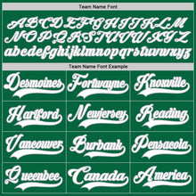 Load image into Gallery viewer, Custom Kelly Green White-Gray Hockey Lace Neck Jersey