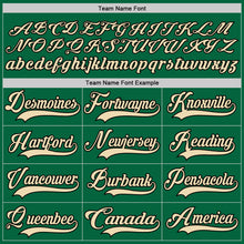 Load image into Gallery viewer, Custom Kelly Green Cream-Black Hockey Lace Neck Jersey