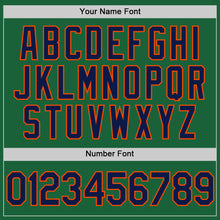 Load image into Gallery viewer, Custom Kelly Green Navy-Orange Authentic Throwback Baseball Jersey