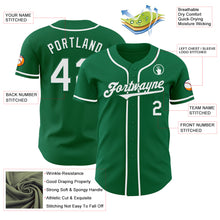 Load image into Gallery viewer, Custom Kelly Green White Authentic Baseball Jersey