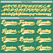 Load image into Gallery viewer, Custom Kelly Green White-Gold Hockey Jersey