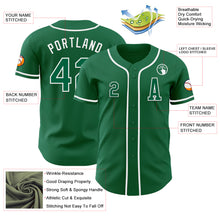 Load image into Gallery viewer, Custom Kelly Green White Authentic Baseball Jersey