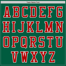 Load image into Gallery viewer, Custom Kelly Green Red-White Authentic Baseball Jersey