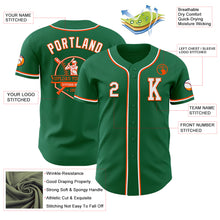 Load image into Gallery viewer, Custom Kelly Green White-Orange Authentic Baseball Jersey