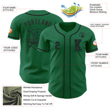 Load image into Gallery viewer, Custom Kelly Green Black Authentic Baseball Jersey