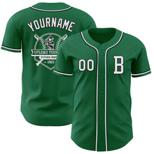 Load image into Gallery viewer, Custom Kelly Green White-Black Authentic Baseball Jersey