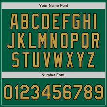 Load image into Gallery viewer, Custom Kelly Green Old Gold-Black Authentic Baseball Jersey