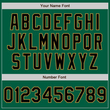 Load image into Gallery viewer, Custom Kelly Green Black-Old Gold Authentic Baseball Jersey