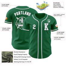 Load image into Gallery viewer, Custom Kelly Green White-Gray Authentic Baseball Jersey