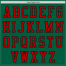 Load image into Gallery viewer, Custom Kelly Green Red-Black Authentic Baseball Jersey