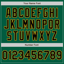 Load image into Gallery viewer, Custom Kelly Green Black-Gold Authentic Baseball Jersey
