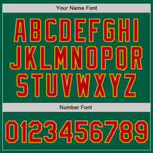 Load image into Gallery viewer, Custom Kelly Green Red-Gold Authentic Baseball Jersey