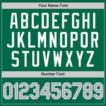 Load image into Gallery viewer, Custom Kelly Green Gray-White Authentic Throwback Basketball Jersey