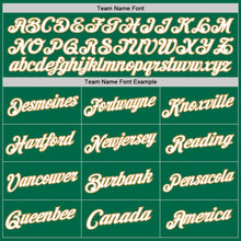 Load image into Gallery viewer, Custom Kelly Green White-Old Gold Authentic Throwback Basketball Jersey