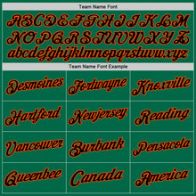 Load image into Gallery viewer, Custom Kelly Green Black-Orange Authentic Throwback Basketball Jersey